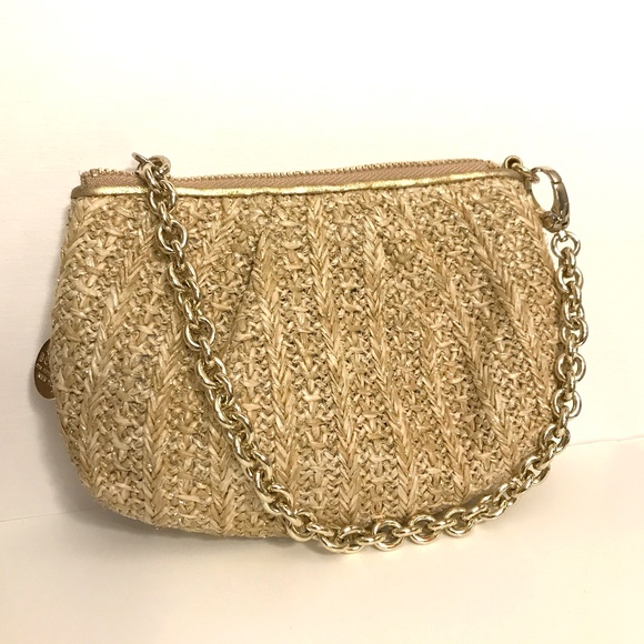 henri bendel Handbags - Henri Bendel sparkling straw bag wristlet